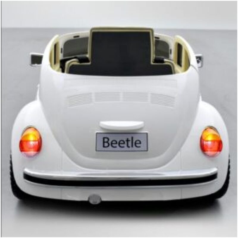 Voiture électrique enfant volkswagen coccinelle beetle version rétro de dos