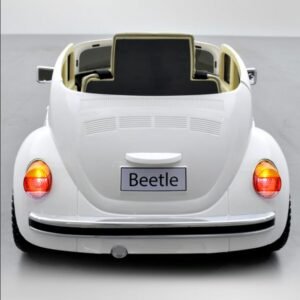 Voiture électrique enfant volkswagen coccinelle beetle version rétro de dos