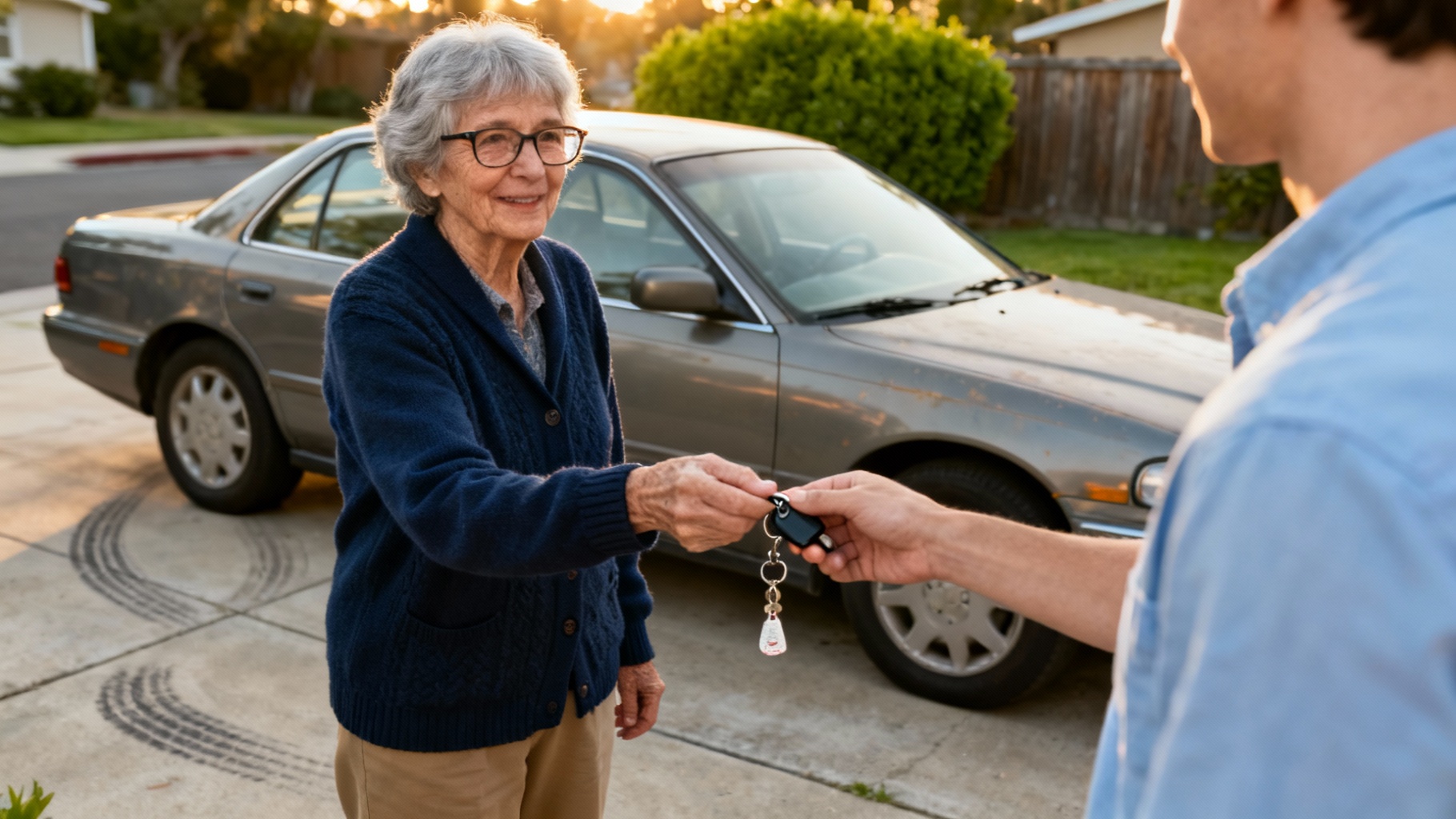 Comment une personne âgée peut donner sa voiture facilement