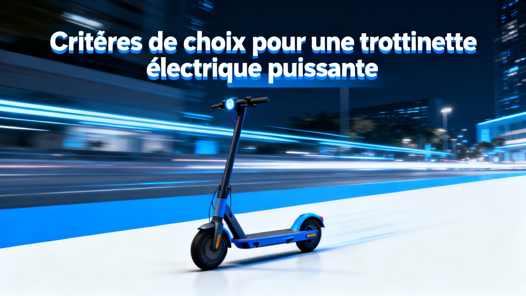 Critères de choix pour une trottinette électrique puissante