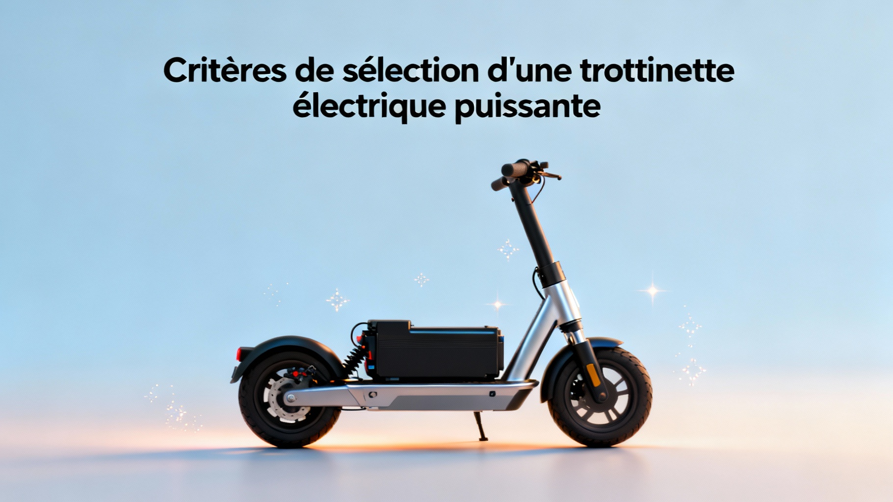 Critères de sélection d'une trottinette électrique puissante