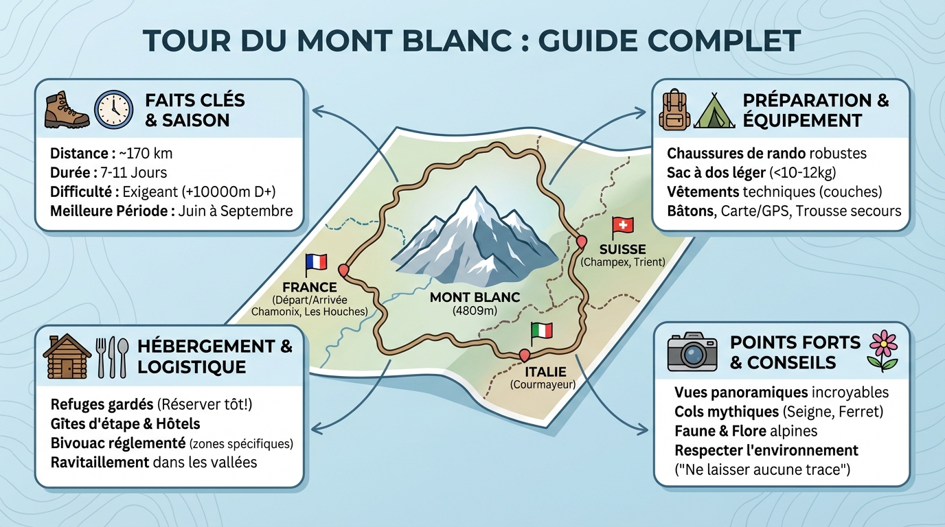 Découvrez le tour du mont blanc : un guide complet 1 Itinéraires recommandés