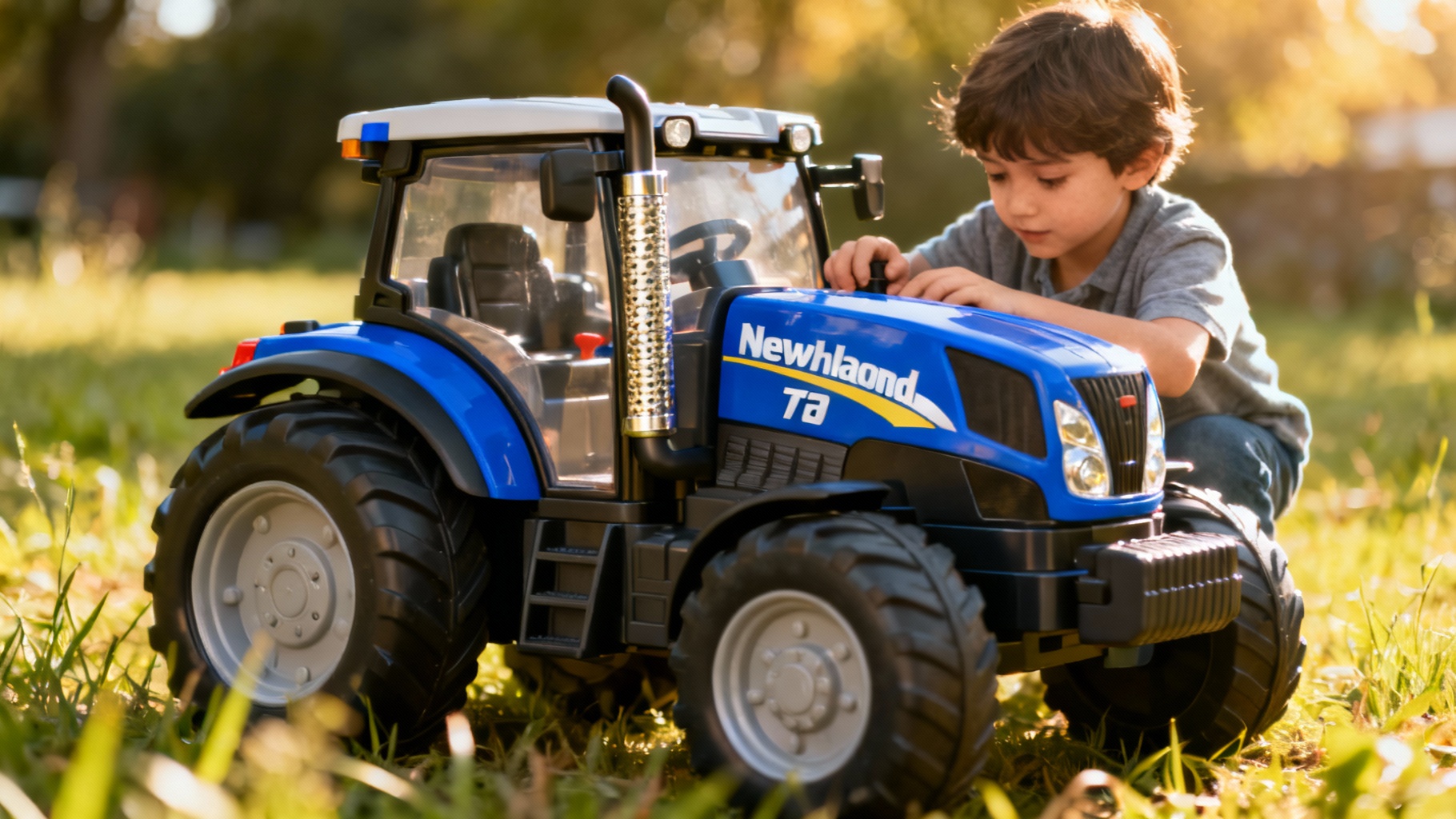 Tout savoir sur le tracteur électrique pour enfant new holland T7