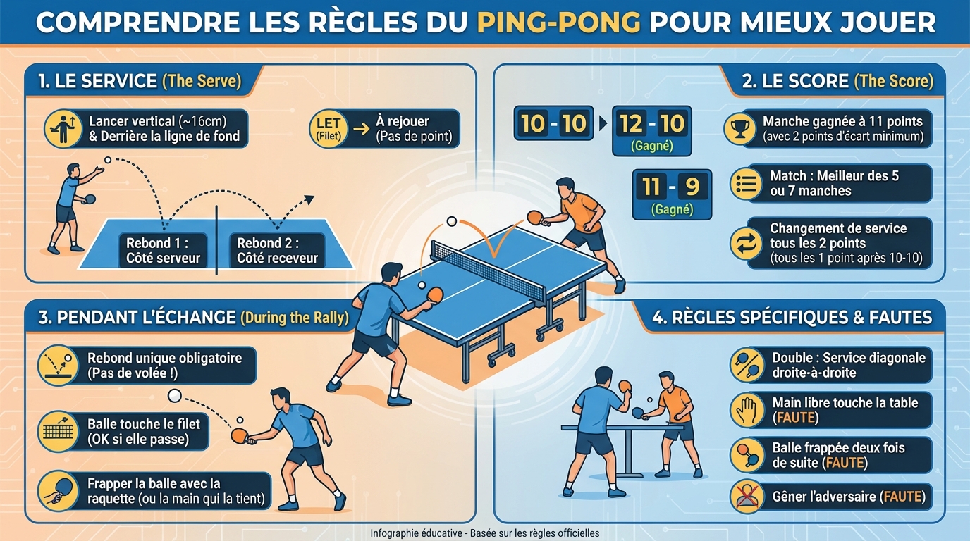 Comprendre les règles du ping pong pour mieux jouer 1 Règles spécifiques pour les matchs