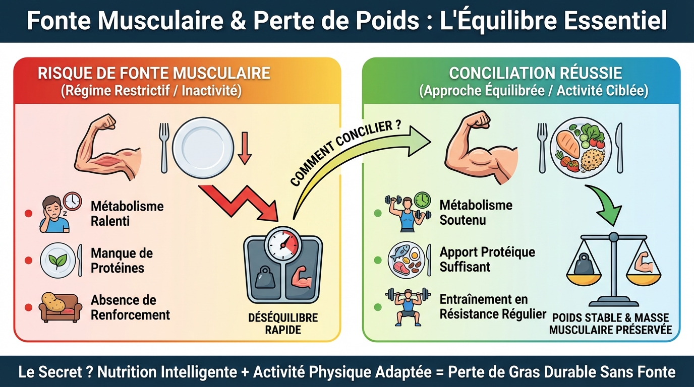 Impact de la perte de poids sur les muscles