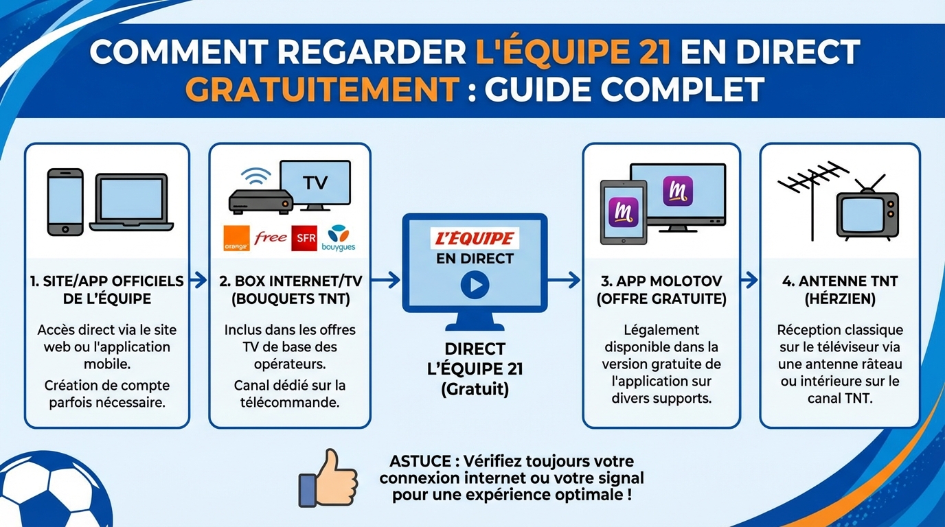 Regarder l'équipe 21 en direct gratuit : guide complet 1 Options de streaming pour l'équipe 21