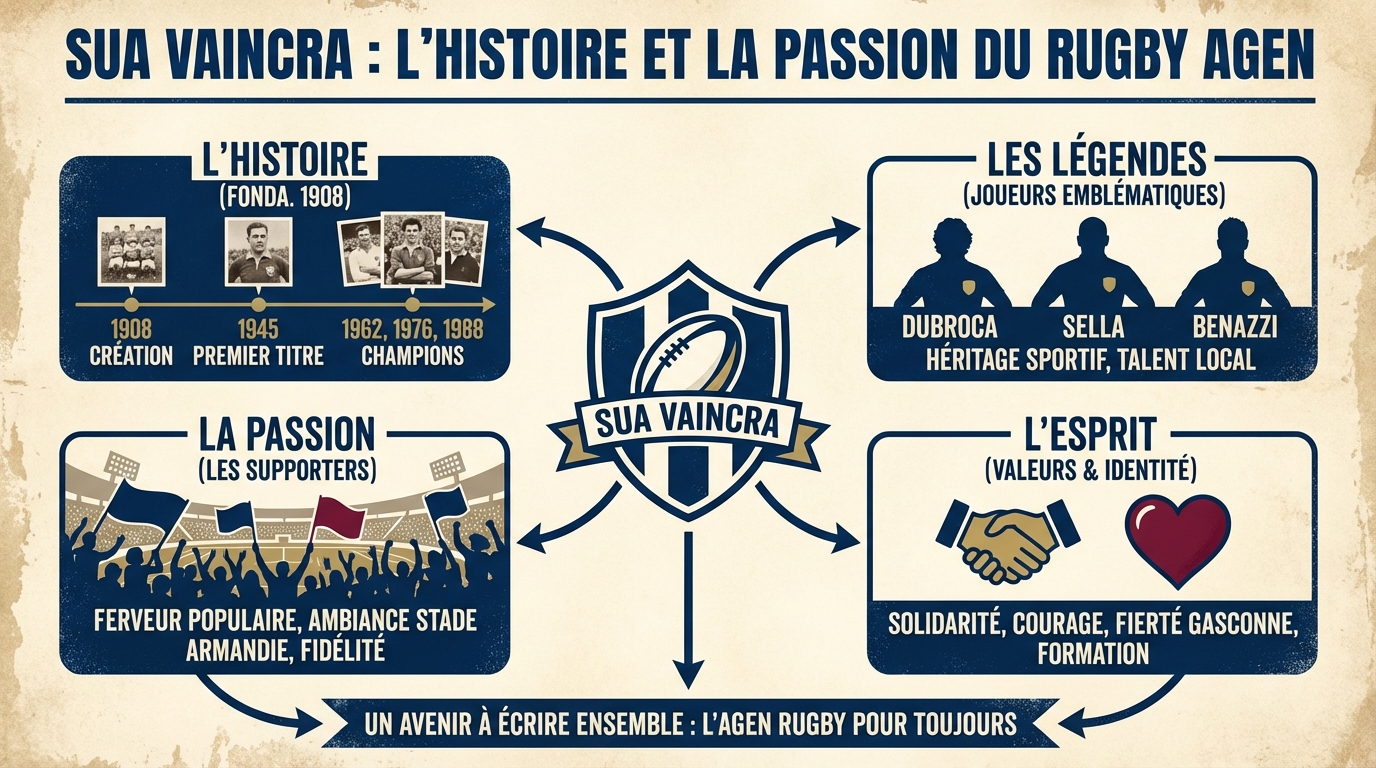 Sua vaincra : l'histoire et la passion du rugby agen 1 La philosophie du rugby à Agen