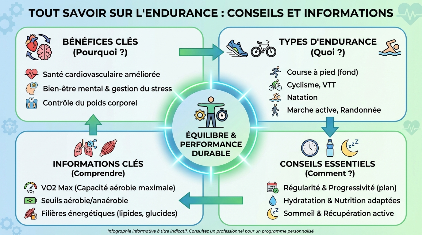 Tout savoir sur l'endurance : conseils et informations 1 Importance de l'entraînement en endurance