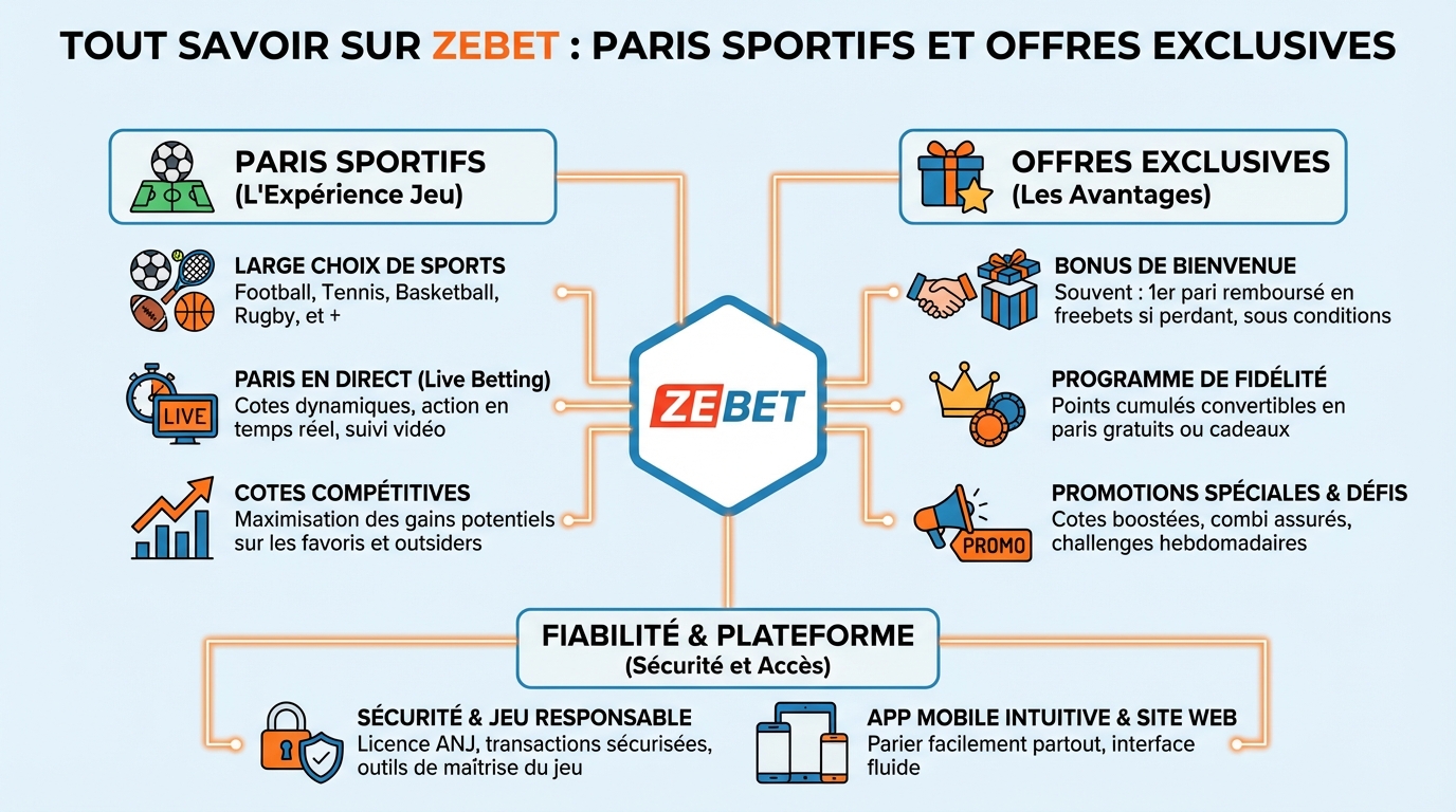 Tout savoir sur zebet : paris sportifs et offres exclusives 1 Les offres et bonus ZEbet