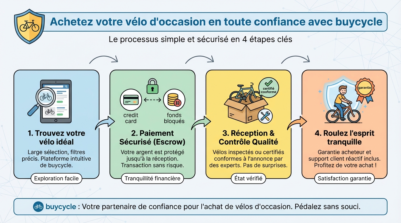 Pourquoi choisir buycycle pour acheter un vélo d'occasion ?