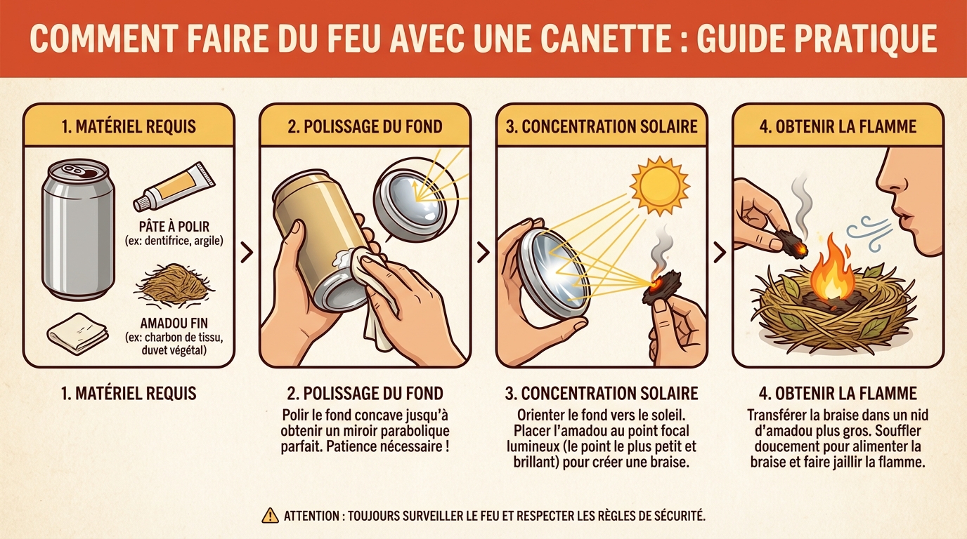 Étapes pour faire du feu