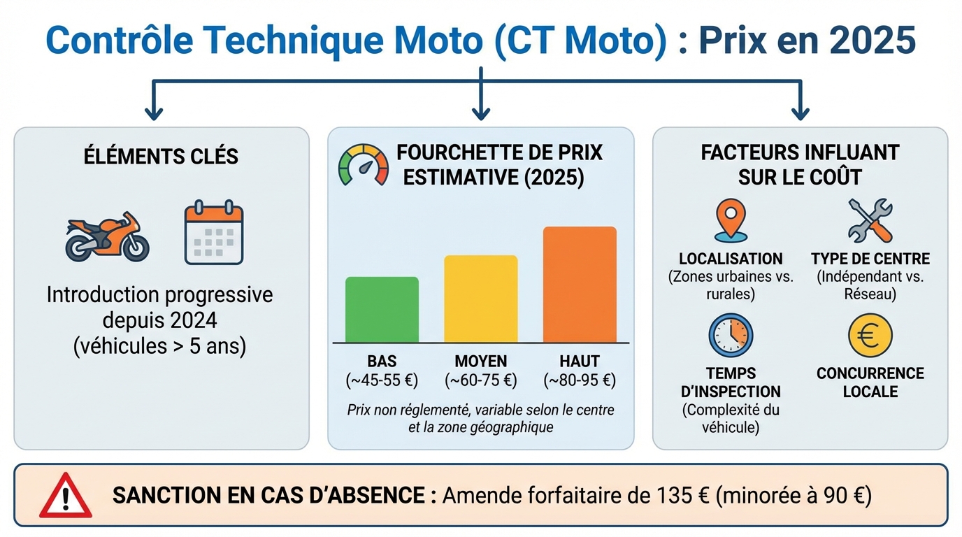 Contrôle technique moto : quel prix en 2025 ? 1 Comparaison des tarifs