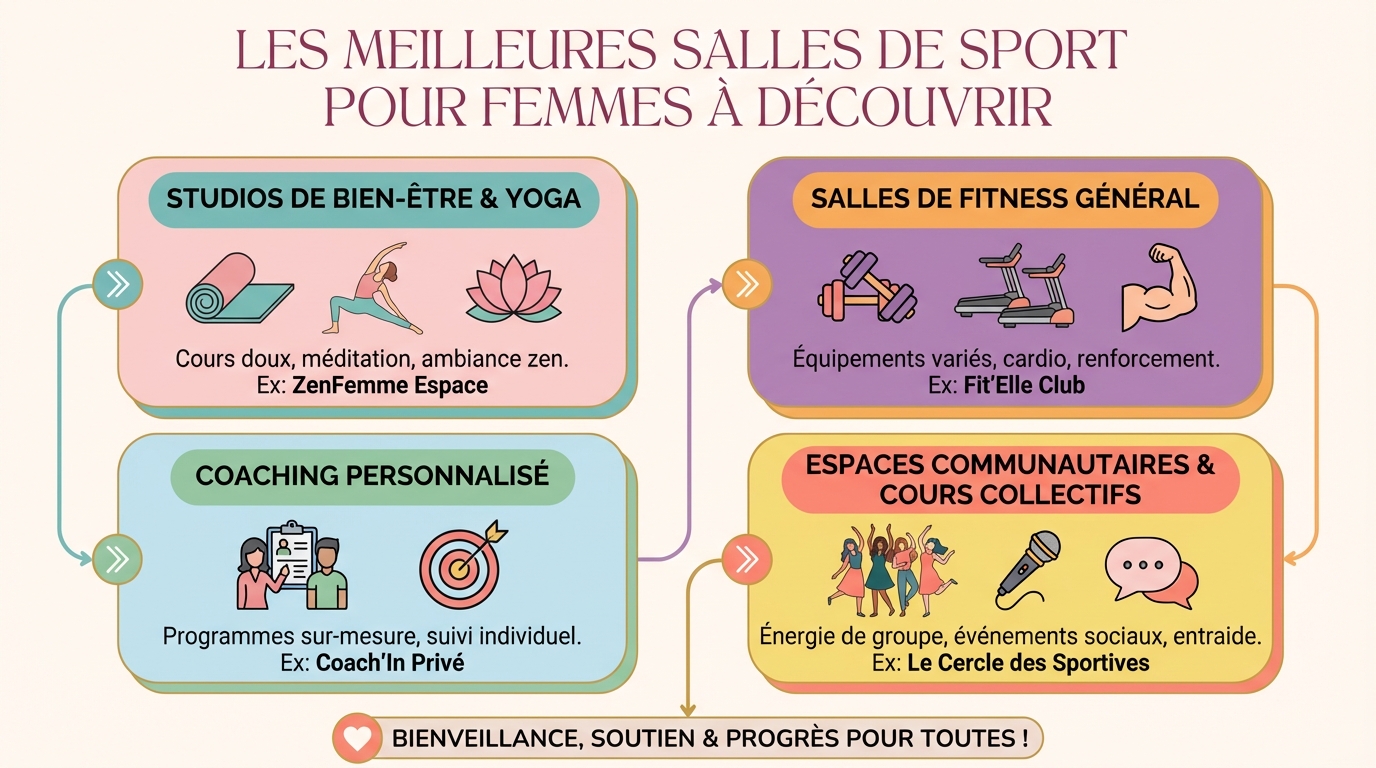 Comparatif des meilleures salles de sport pour femmes