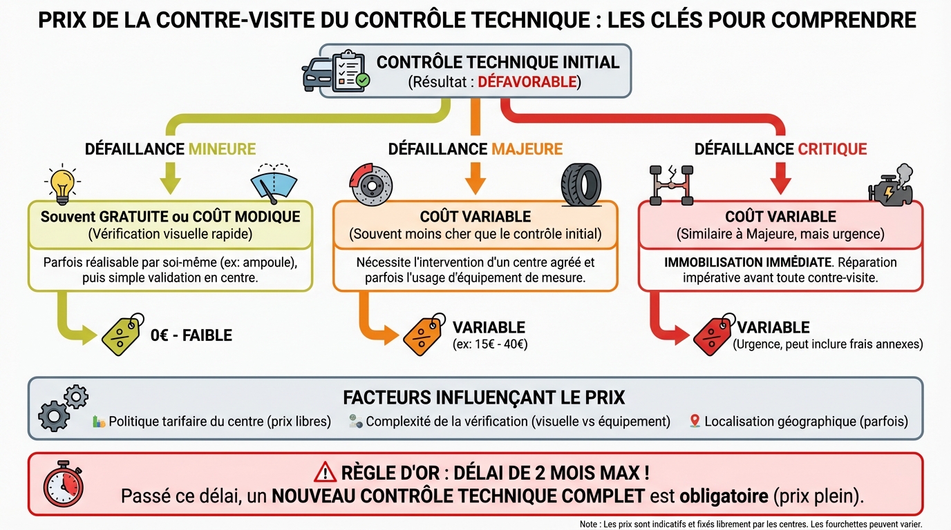 Prix de la contre-visite du contrôle technique : tout savoir 1 Pourquoi est-elle nécessaire ?