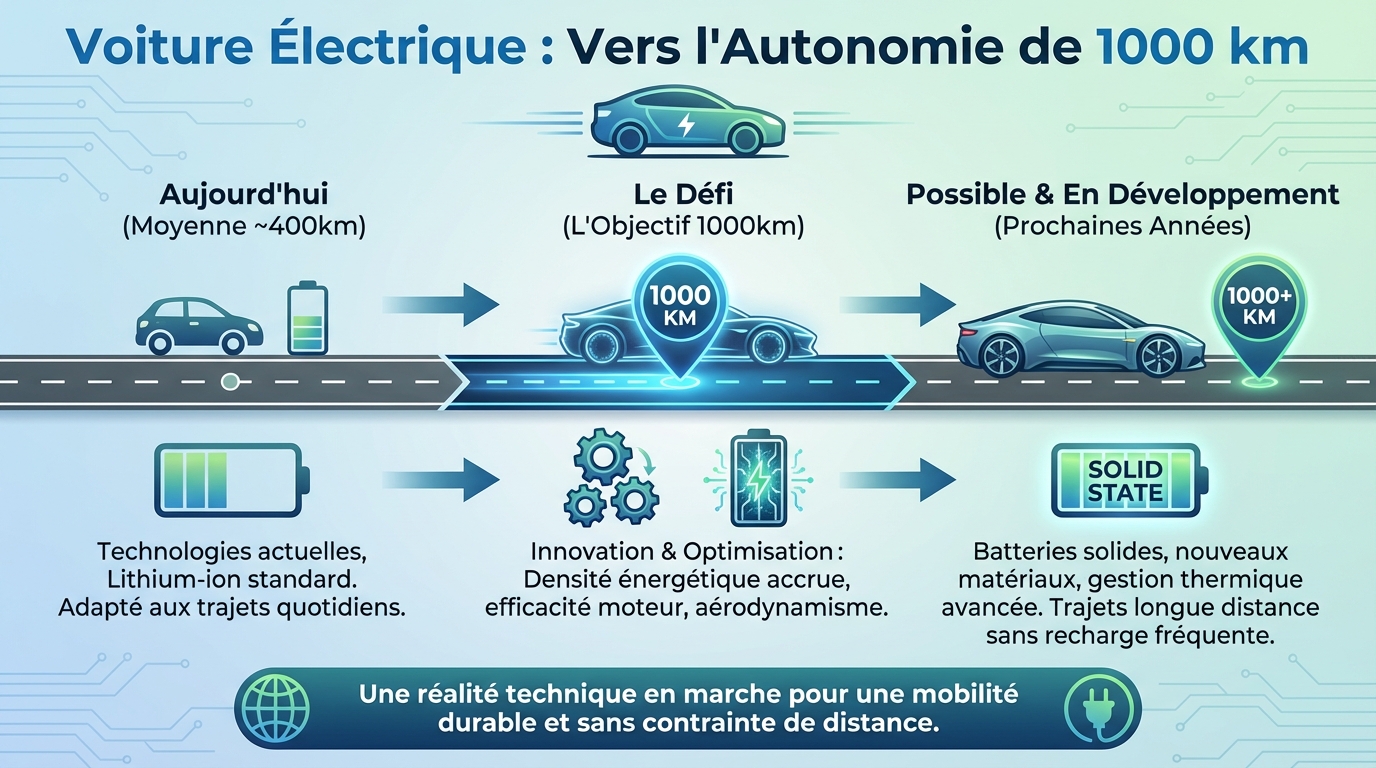 Voiture électrique : l'autonomie de 1000 km, c'est possible 1 Les technologies derrière l'autonomie