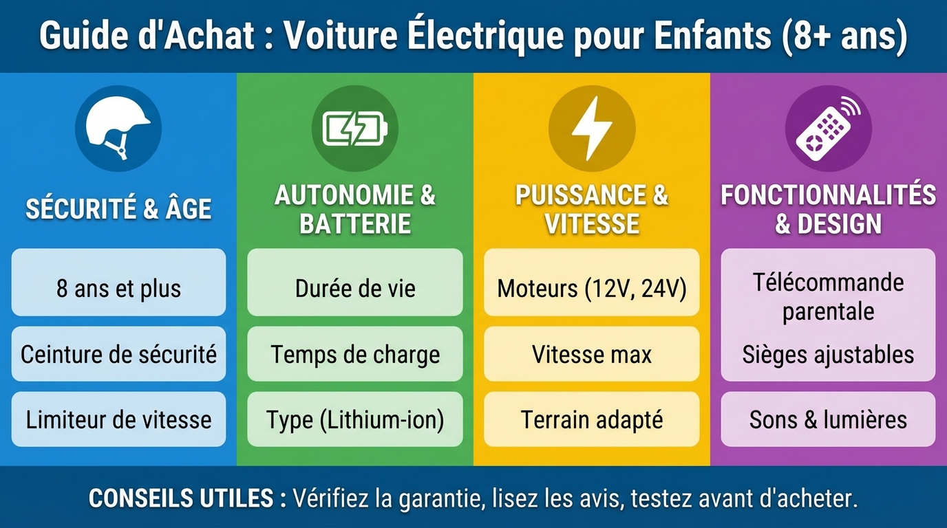 Voiture électrique pour enfants à partir de 8 ans : guide d'achat 1 Top modèles de voitures électriques pour enfants