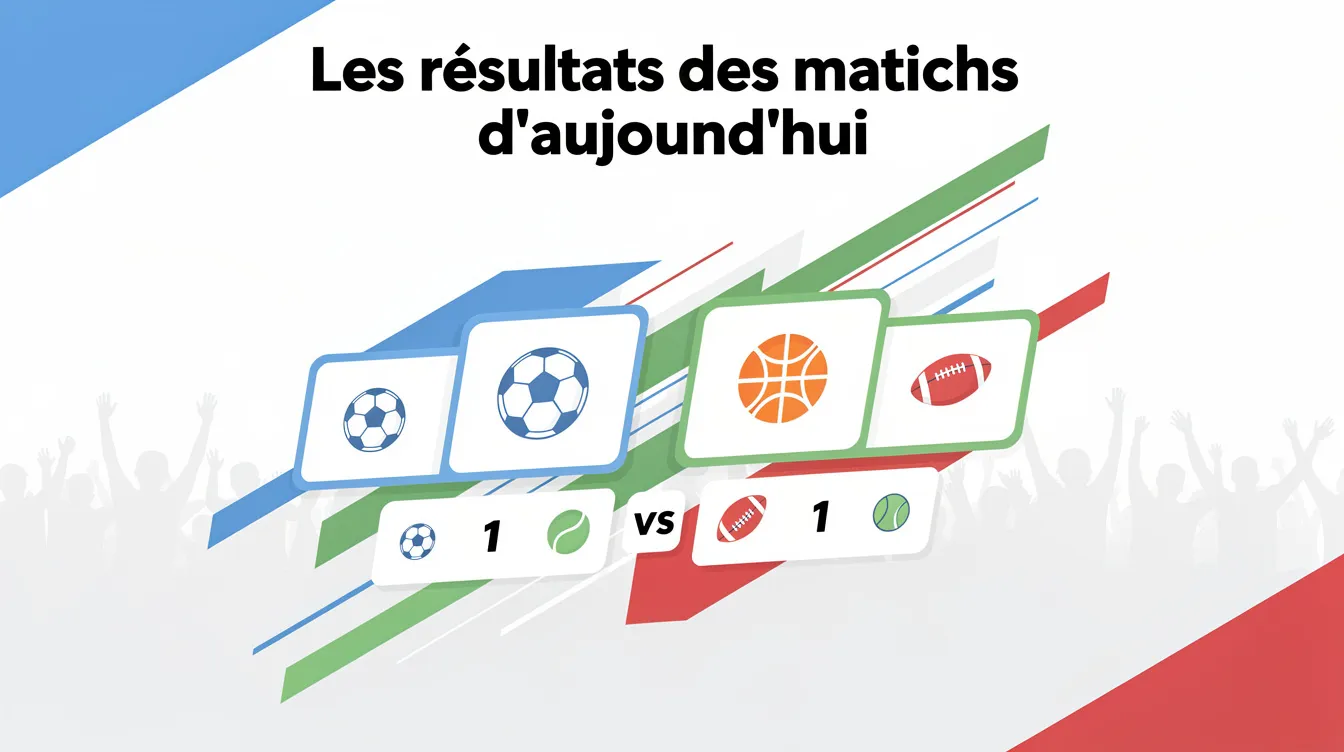 Résultats de tous les matchs d'aujourd'hui : suivez le direct 1 Les résultats des matchs d'aujourd'hui