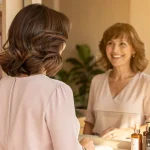 Coupe cheveux mi-long dégradé effilé avec frange à 50 ans : le secret pour rajeunir